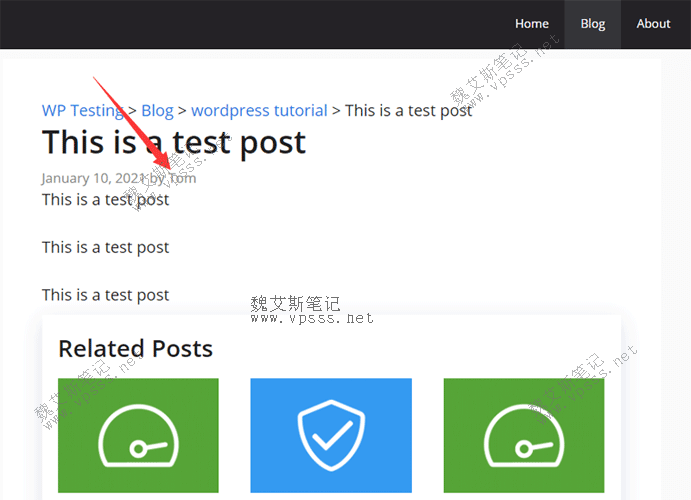 Wordpress文章作者url链接