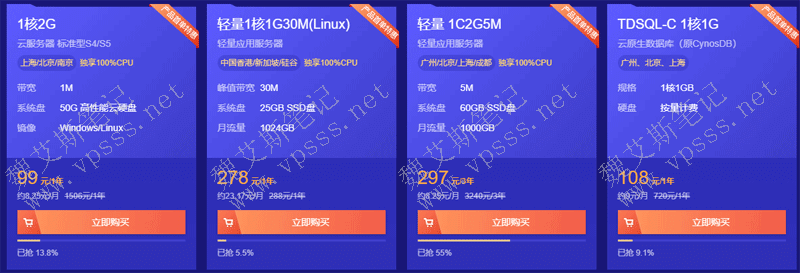 2021入门级云服务器推荐腾讯云