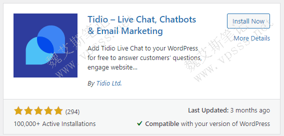  Install and enable the Tidio plug-in