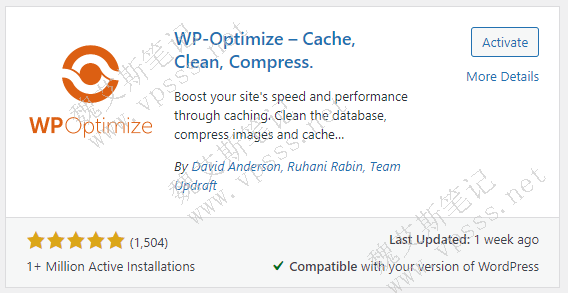 WP-Optimize插件安装启用