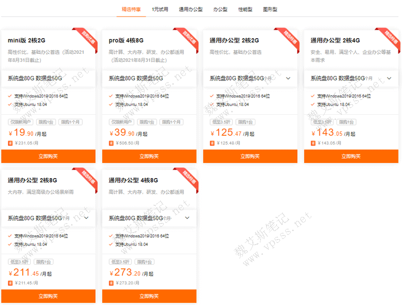 阿里云无影云桌面配置及价格