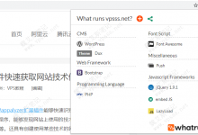 WhatRuns扩展程序快速识别网站技术信息-魏艾斯笔记