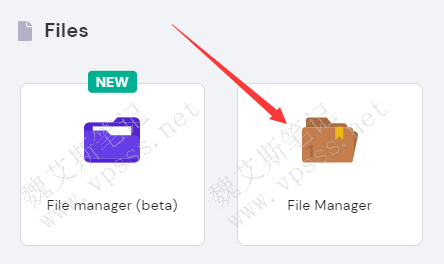 点击登录 hostinger 账号页面下拉找到 “File manager”