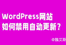 WordPress网站如何禁用自动更新？-魏艾斯笔记