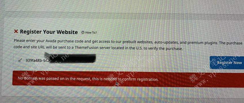 Avada注册问题购买代码无法绑定