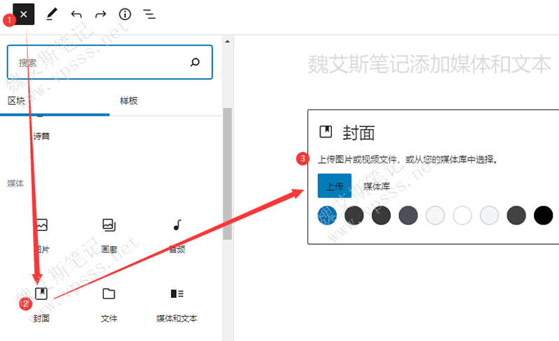 古腾堡添加封面区块