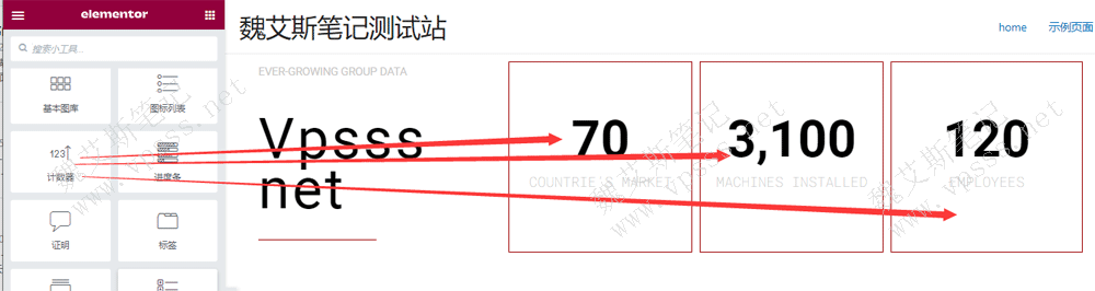 Elementor 计数器元素部署使用