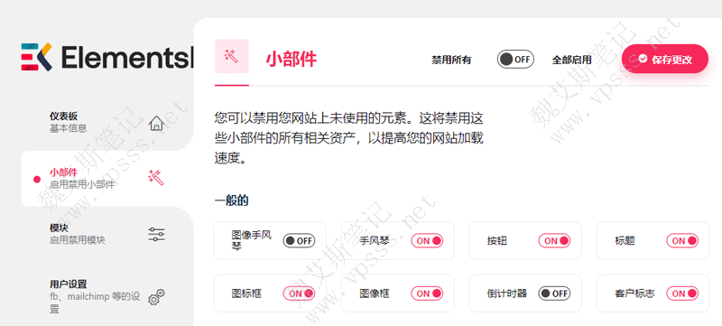 Elementskit插件元素套件包括小部件和模块