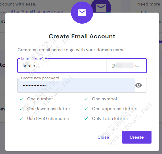  Click "add email account" to enter the email name and password to create an account