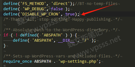 define('DISABLE_WP_CRON', true);