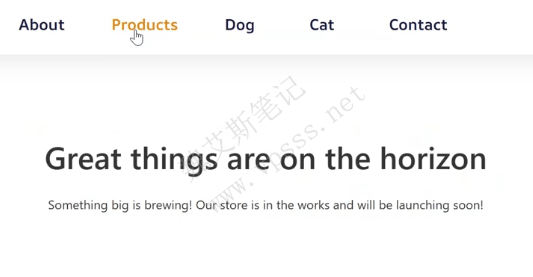 WordPress提示 Great things are on the horizon Something big is brewing! Our store is in the works and will be launching soon!